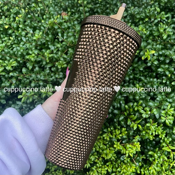 🤎NEW✨Starbucks Pike Place Market Bronze Mirror ‘Rachel’ Metallic Studded in Box - Picture 7 of 15